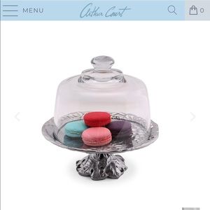 Arthur Court grape plate with glass dome